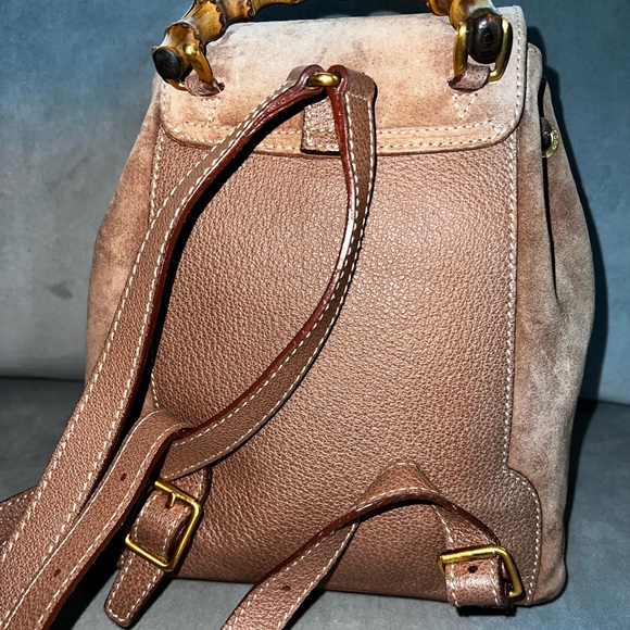 Rare Vintage 1970s Gucci Mini Bamboo Backpack - Picture 2 of 13